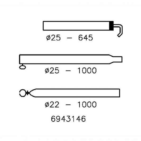 Campking Extra dakligger 25/22 mm. 170-250 cm.