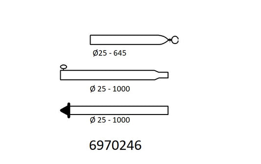 Campking Stormstok 25/22 mm. 170-250 cm.