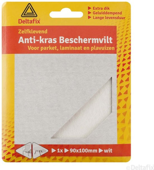 Anti-Krasvilt 90 mm X 100mm wit met 1 vel