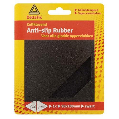 Anti-sliprubber 90 mm X 100mm zwart met 1 stuks