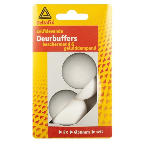 Deurbuffers 38 mm wit a 2 st.